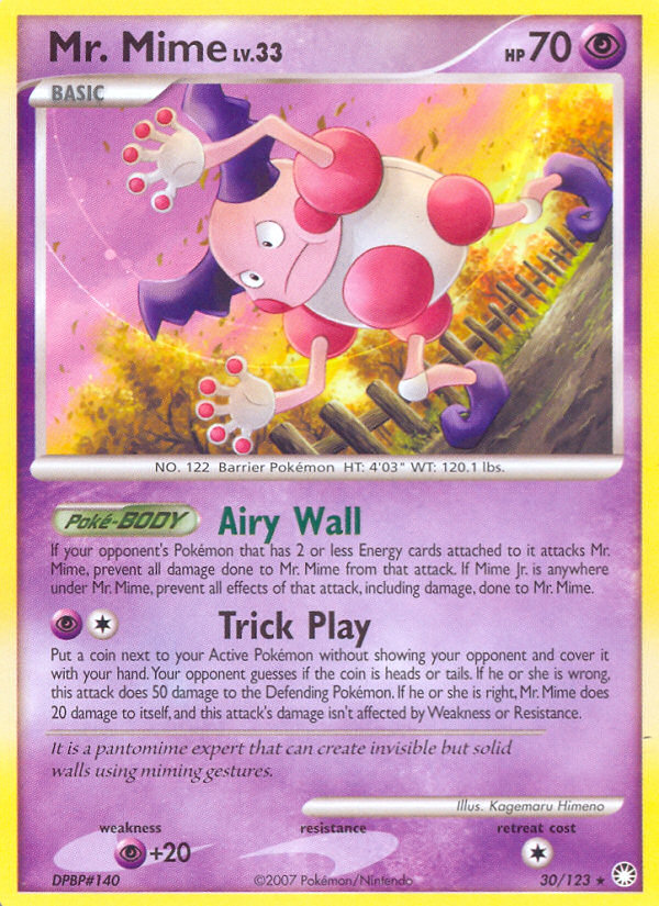 Mr. Mime (30/123) [Diamond & Pearl: Mysterious Treasures]