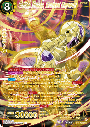 Golden Frieza, Evolved Emperor (SPR) (BT21-120) [Wild Resurgence]