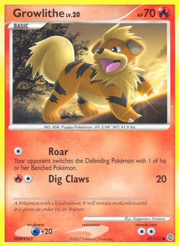 Growlithe (89/132) [Diamond & Pearl: Secret Wonders]