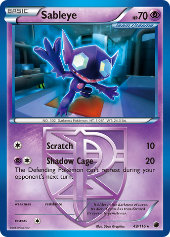 Sableye (49/116) [Black & White: Plasma Freeze]