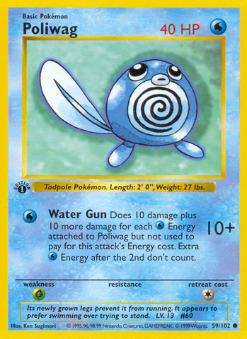 Poliwag (59/102) (Shadowless) [Base Set 1st Edition]