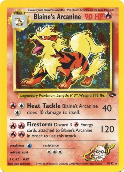 Blaine's Arcanine (1/132) [Gym Challenge Unlimited]