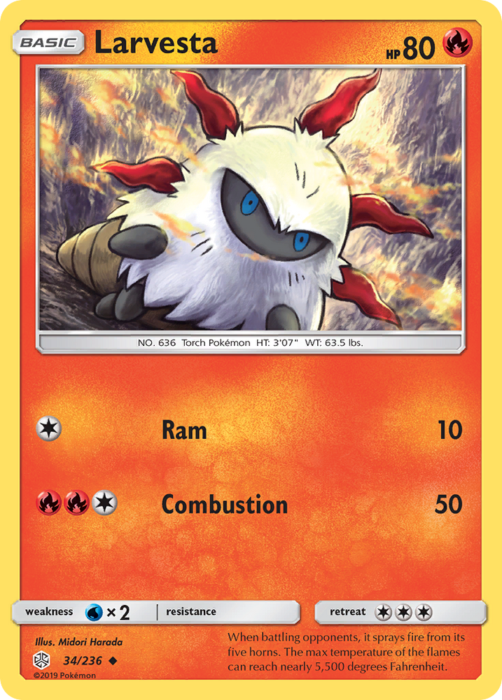 Larvesta (34/236) [Sun & Moon: Cosmic Eclipse]